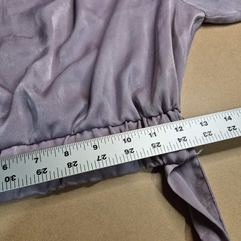 Zara Lavender Satin Blouse - Picture 6 of 8